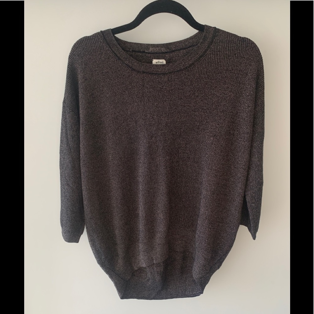 Aritzia Wilfred Black-Bronze/Gold Sequin Sweater